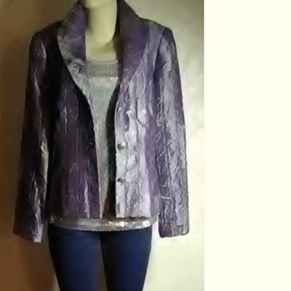 Reba NWOT Lt Purple Puffy Boxy Blazer Size 14 - Picture 5 of 5
